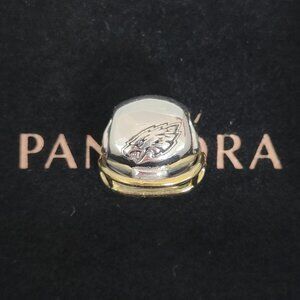 Pandora Philadelphia Eagles NFL Football Helmet Charm 14K Gold and S925 Silver